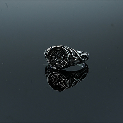 Vintage 304 Stainless Steel Finger Rings for Men WG5271E-01-1