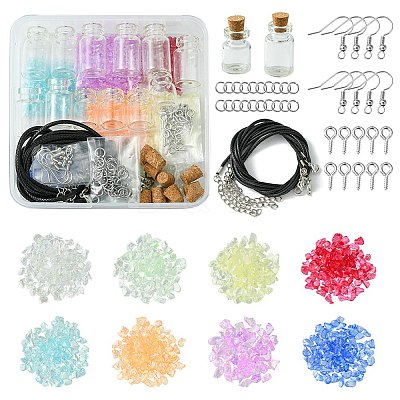 DIY Wish Bottle Earring Necklace Making Kit DIY-FS0005-52-1