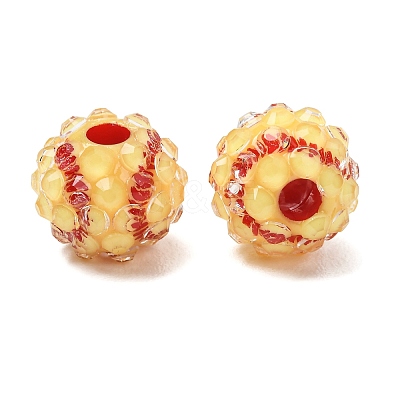 Sports Theme Opaque Acrylic European Beads RB-CBA95A4-04A-07-1