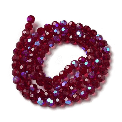 Electroplate Transparent Glass Beads Strands LS-EGLA-A035-T6mm-L02-1