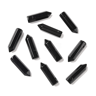 Natural Obsidian Pointed Pendants G-D460-01N-1