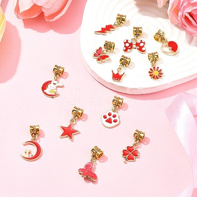 12Pcs Alloy Enamel Pendant PALLOY-FS00003-1