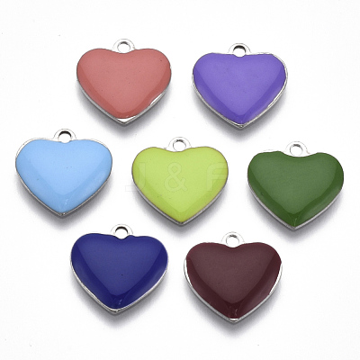 201 Stainless Steel Enamel Charms STAS-N088-12-1