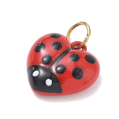 Valentine's Day 304 Stainless Steel Enamel Pendants SA-CBA08A6-07A-G-1
