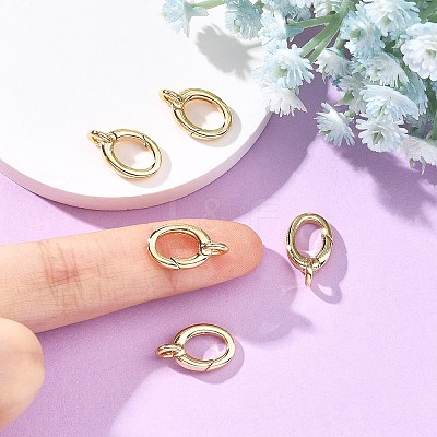 SHEGRACE Brass Spring Gate Rings XGRQ58246-764G-1