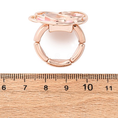 Zinc Alloy & Enamel Finger Rings for Women RJEW-M101-01E-G-1