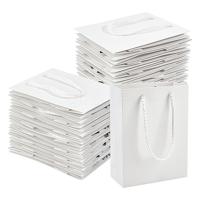 50Pcs Rectangle Cardboard Paper Bags AJEW-NB0007-83-1