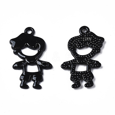 Spray Painted Alloy Pendants PALLOY-T077-165-1