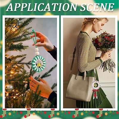 Christmas Theme DIY Cotton Threads Pendant Decoration Making Kits DIY-SC0028-31-1