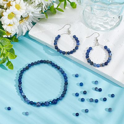 4 Strands Natural Sodalite Beads Strands G-NB0004-97-1