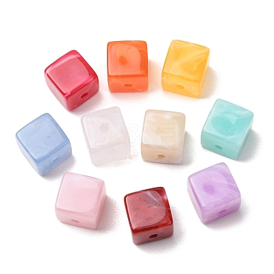 Two-Tone Imitation Gemstone Acrylic Beads AC-CBA7B05-28-1