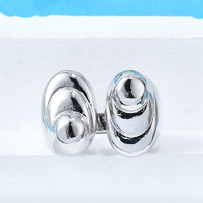 Brass Cuff Rings for Women RJEW-G347-03P-1