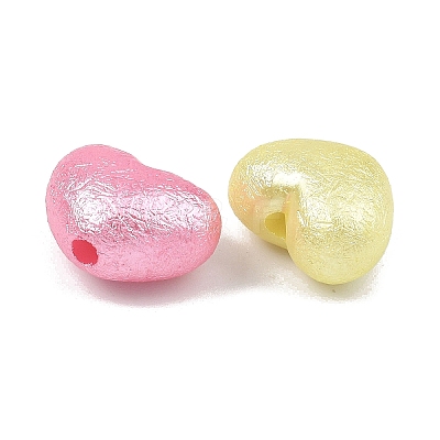 Textured Opaque ABS Imitation Pearl Beads MACR-K361-17-1