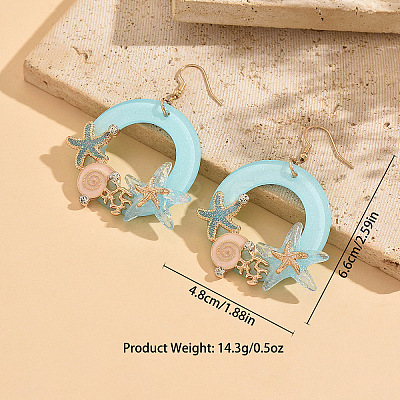Alloy Enamel Dangle Earrings WGF042D-01-1