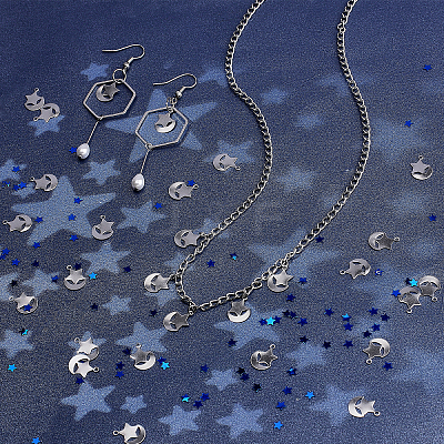 120Pcs 304 Stainless Steel Charms STAS-UN0028-81-1