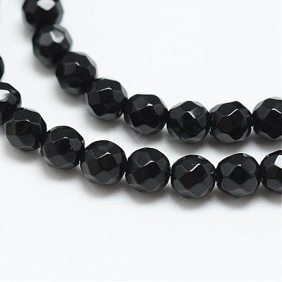 Natural Black Onyx Bead Strands G-R344-3mm-43-1