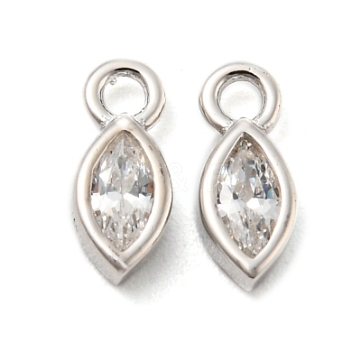Real Platinum Plated Rhodium Plated 925 Sterling Silver Charms STER-K176-03B-P-1