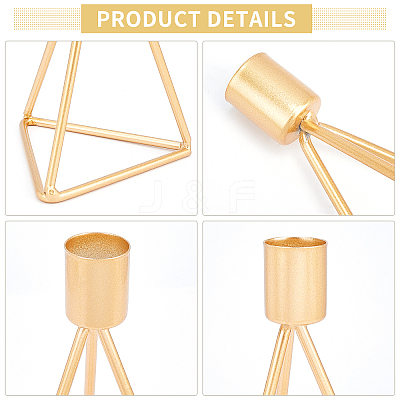 Iron Candle Holder AJEW-WH0171-56B-1