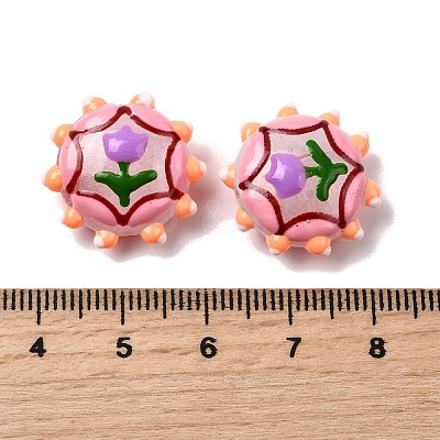 Baking Paint Glass Enamel Beads LAMP-K039-34N-1