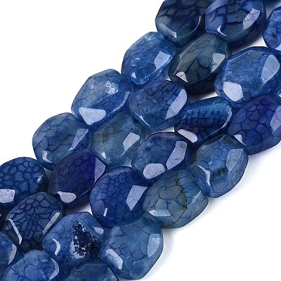 Dyed & Heated Natural Agate Beads Strands G-N359-15A-01-1