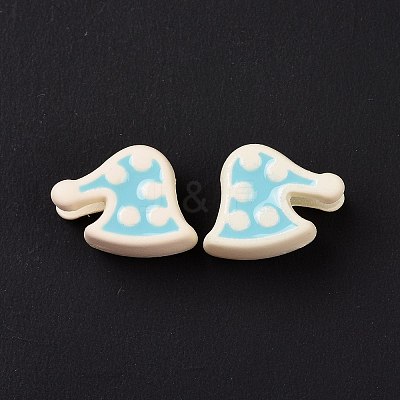 Rubberized Style Acrylic European Beads SACR-E009-04-1