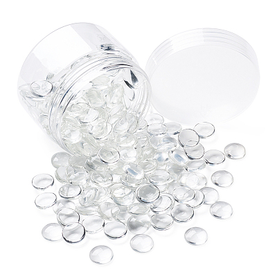 Transparent Glass Cabochons GGLA-CD0001-03-1