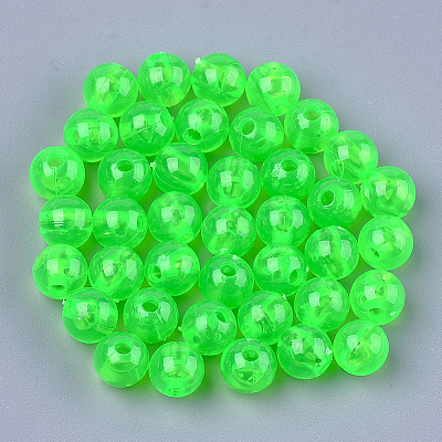 Transparent Plastic Beads X-KY-T005-6mm-636-1