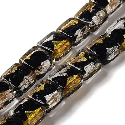 Handmade Gold Foil and Silver Foil Lampwork Beads FOIL-C001-01C-09-1