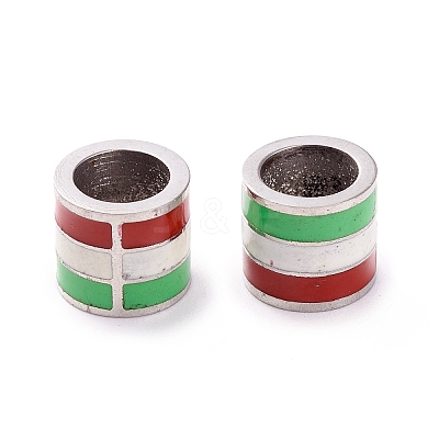304 Stainless Steel Enamel European Beads STAS-I670-11-1