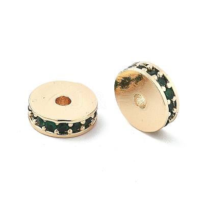 Brass Micro Pave Cubic Zirconia Beads KK-R216-15KCG-02-1