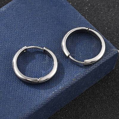 201 Stainless Steel Hoop Earrings LS-EJEW-P304-15A-P-1