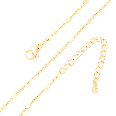 1MM Brass Cable Chain Necklace for Women Men KK-P302-02G-1