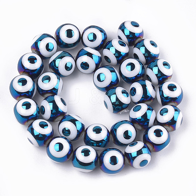 Electroplate Glass Beads Strands EGLA-T012-02B-1