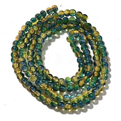 Crackle Glass Beads Strands CCG-C002-6mm-06-1