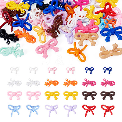 48Pcs 4 Styles Opaque Acrylic Beads OACR-TA0004-94A-1