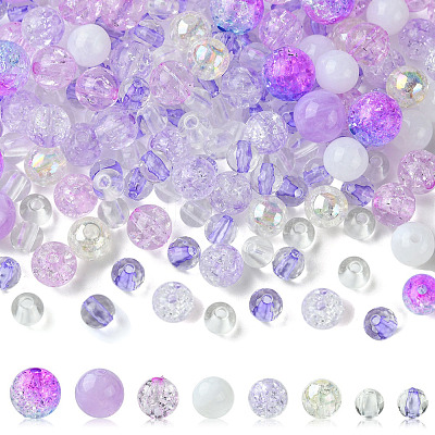 DIY Round Acrylic Beads Bracelets Making Kits DIY-FS0007-02C-1