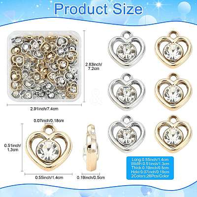 52Pcs 2 Colors UV Plating Acrylic Charms PACR-FS0001-11-1