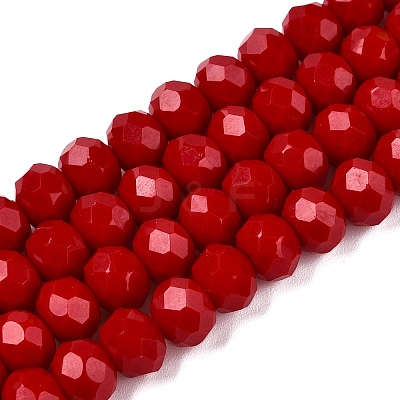 Opaque Solid Color Imitation Jade Glass Beads Strands EGLA-A044-P8mm-D15-1