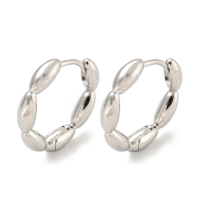 Brass Hoop Earrings EJEW-L211-010I-P-1
