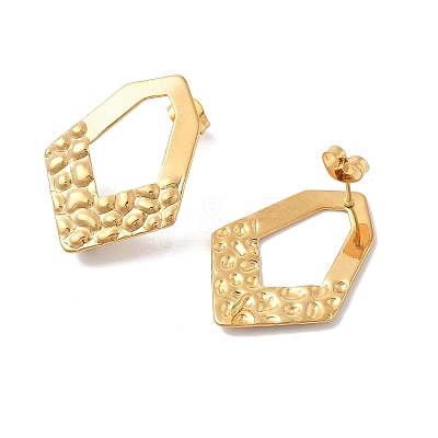 304 Stainless Steel Stud Earrings Findings EJEW-R151-01G-06-1