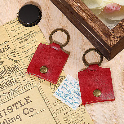 PU Imitation Leather Keychains KEYC-WH0003-08AB-1