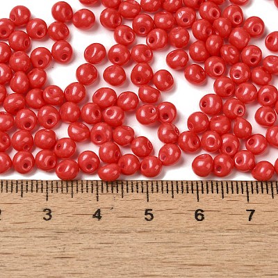 6/0 Opaque Baking Paint Glass Seed Beads SEED-M012-02A-20-1