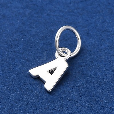 925 Sterling Silver Letter Charms STER-C012-01S-A-1