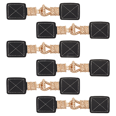 6Pcs PU Leather Toggle Buckle FIND-FG0002-72-1