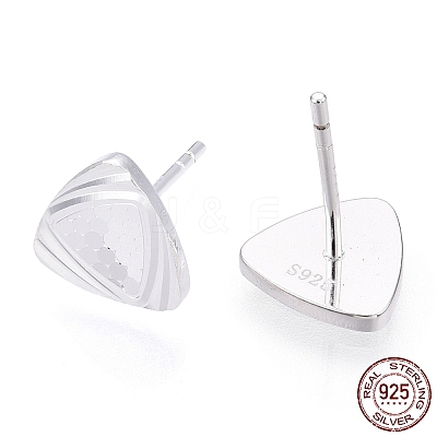 925 Sterling Silver Stud Earrings STER-T004-52S-1