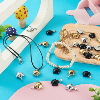 24Pcs 3 Styles Plastic Pendants PALLOY-TAC0282-1
