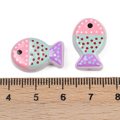 Painted Glass Beads X-LAMP-F036-02A-1