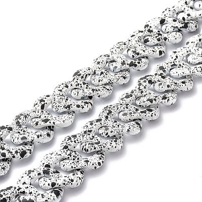 Spray Painted CCB Plastic Curb Chains AJEW-JB01047-04-1