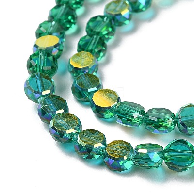 Transparent Electroplate Glass Beads Strands GLAA-Q099-I01-01-1