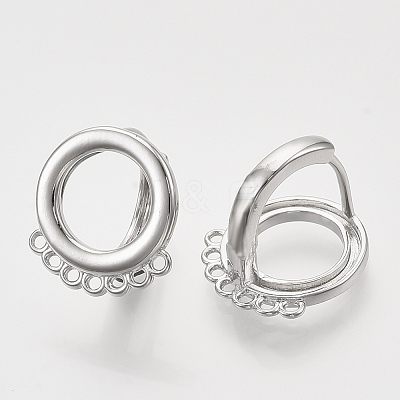 Hoop Earring Findings KK-T048-007P-NF-1